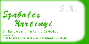 szabolcs martinyi business card